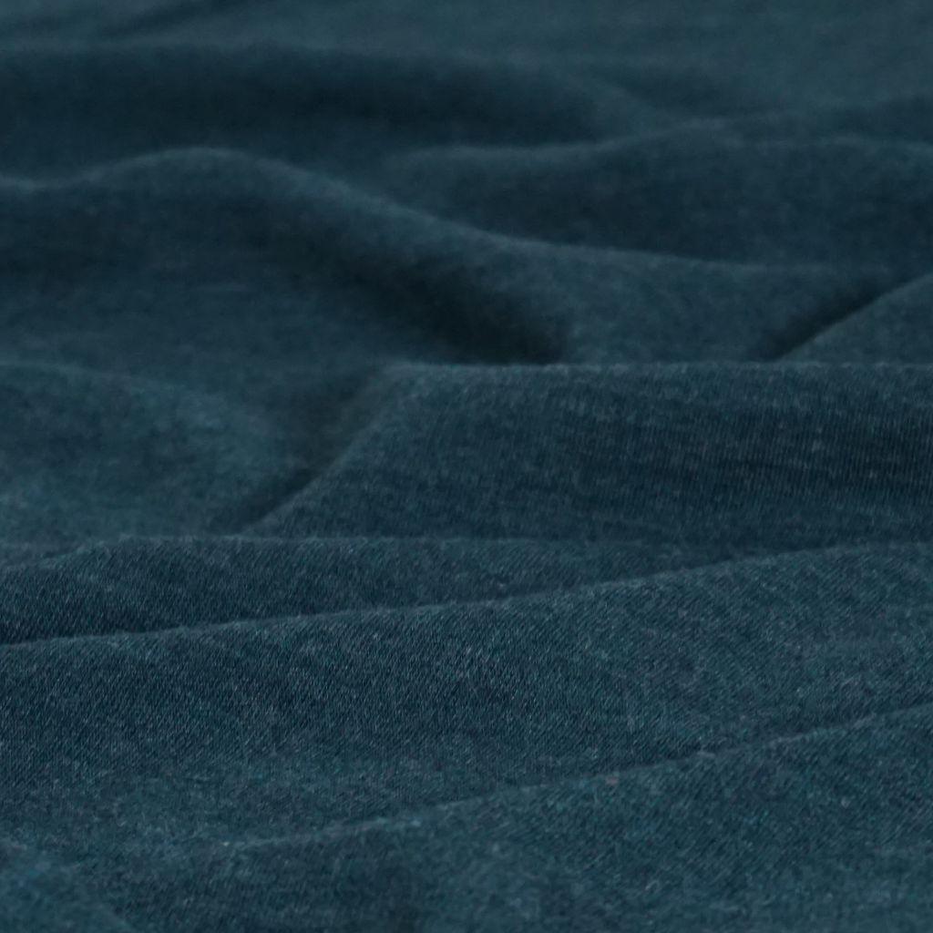 Wolljersey Merino-Strick petrolgrün